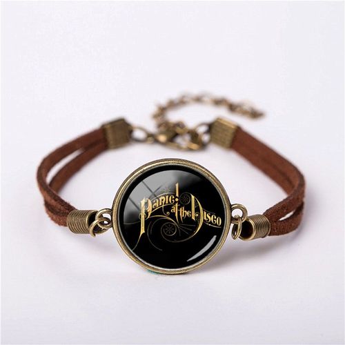 Bracelet En Laiton Pour Homme Et Femme, Bijoux Avec Logo De Bande De Musique Steampunk, Style Vintage, Cadeau Pour Ami