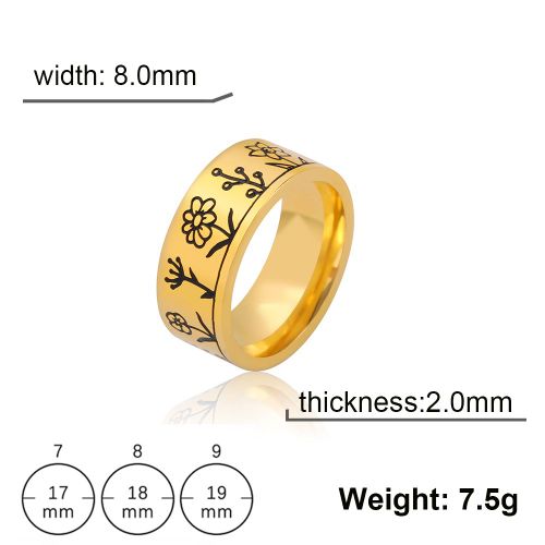 Unift Bague Rose Destroy Andrflower En Acier Inoxydable Pour Femme Et Fille, Bijoux Fantaisie Coréenne, Mois, Anniversaire, Esthétique