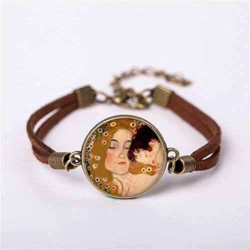 Bracelet De La Fête Des Mères Pour Enfants, Bijoux Steampunk Riverdale, Vintage, Klimt The Kiss, En Laiton, Cadeau Pour Femmes, Navire Ami