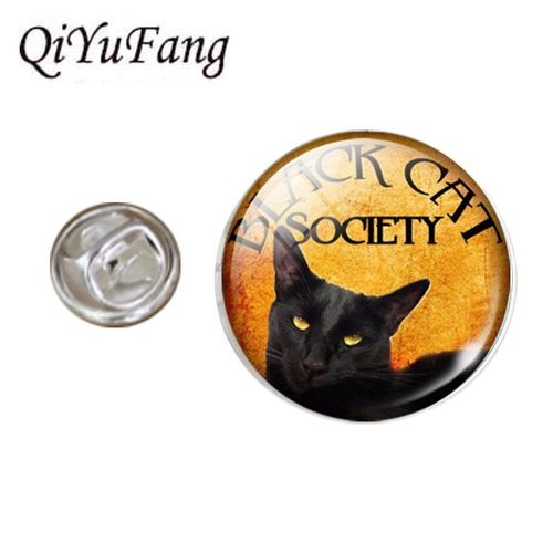 Broches À Revers Chat Noir En Acier, Broches Papillon En Verre, Dôme En Verre, Bijoux, Livraison Gratuite, Cadeau Fait À La Main Pour Hommes Et Femmes