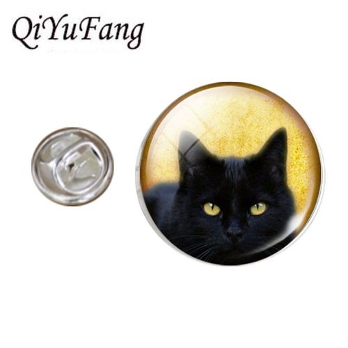 Broches À Revers Chat Noir En Acier, Broches Papillon En Verre, Dôme En Verre, Bijoux, Livraison Gratuite, Cadeau Fait À La Main Pour Hommes Et Femmes