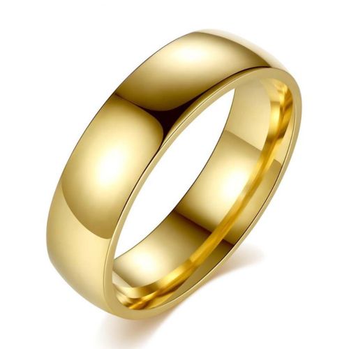 Bague De Mariage Classique Pour Hommes Et Femmes, Couleur Or/Bleu/Acier Inoxydable, Taille Américaine, 6mm/ 8mm