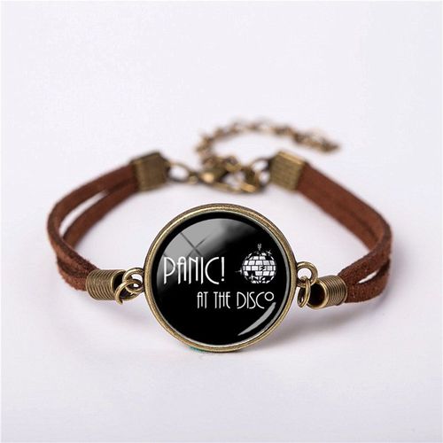 Bracelet En Laiton Pour Homme Et Femme, Bijoux Avec Logo De Bande De Musique Steampunk, Style Vintage, Cadeau Pour Ami