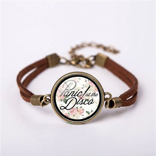 Bracelet En Laiton Pour Homme Et Femme, Bijoux Avec Logo De Bande De Musique Steampunk, Style Vintage, Cadeau Pour Ami