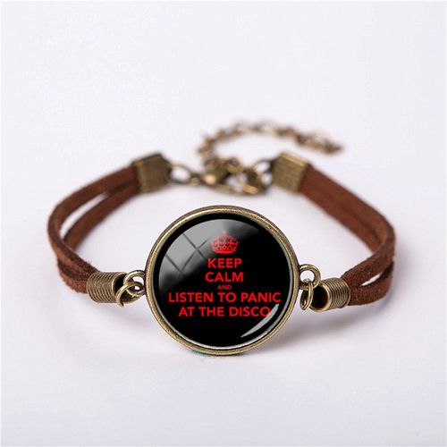 Bracelet En Laiton Pour Homme Et Femme, Bijoux Avec Logo De Bande De Musique Steampunk, Style Vintage, Cadeau Pour Ami