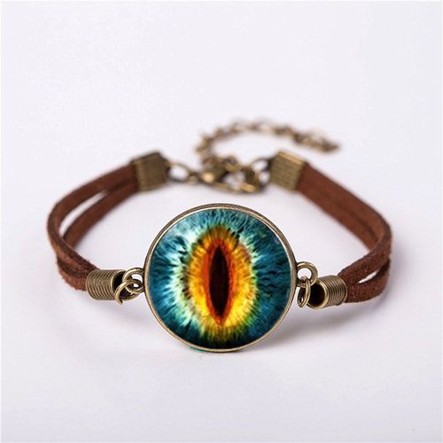 Bracelet ¿Il De Dragon En Laiton Pour Hommes Et Femmes, Bijoux Vintage, Mignon, Vert, Bleu, E, Cadeau Pour Ami, Nouveau