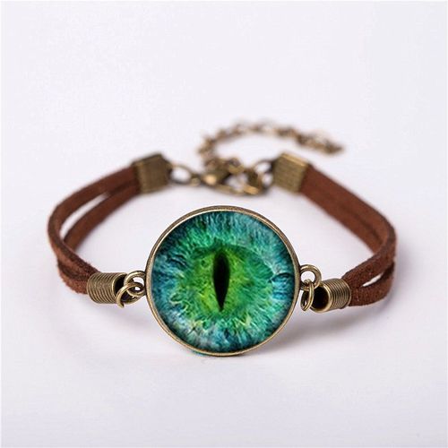 Bracelet ¿Il De Dragon En Laiton Pour Hommes Et Femmes, Bijoux Vintage, Mignon, Vert, Bleu, E, Cadeau Pour Ami, Nouveau