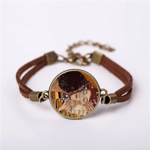 Bracelet De La Fête Des Mères Pour Enfants, Bijoux Steampunk Riverdale, Vintage, Klimt The Kiss, En Laiton, Cadeau Pour Femmes, Navire Ami