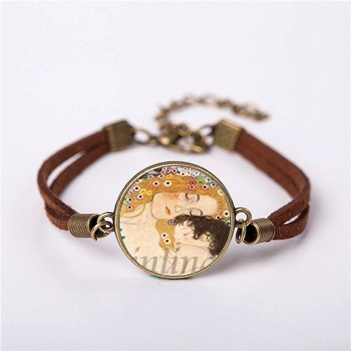 Bracelet De La Fête Des Mères Pour Enfants, Bijoux Steampunk Riverdale, Vintage, Klimt The Kiss, En Laiton, Cadeau Pour Femmes, Navire Ami