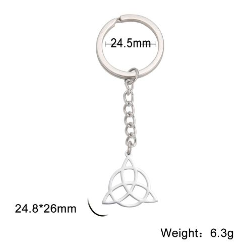 Unift Porte-Clés Triquetra Holy Ingstriskelion Charms Key, Acier Inoxydable, Viking Celtic Jewelry, Unisex Accessrespiration Gift