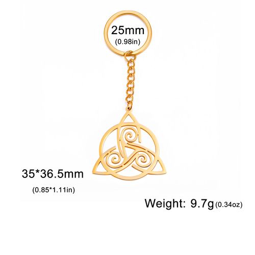 Unift Porte-Clés Triquetra Holy Ingstriskelion Charms Key, Acier Inoxydable, Viking Celtic Jewelry, Unisex Accessrespiration Gift