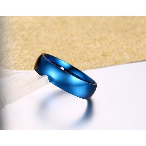 Bague De Mariage Classique Pour Hommes Et Femmes, Couleur Or/Bleu/Acier Inoxydable, Taille Américaine, 6mm/ 8mm