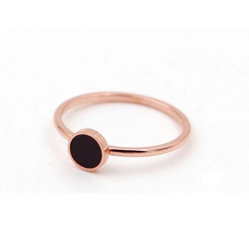 Chimadvocate-Bague En Acier Inoxydable Pour Femme Et Fille, Bijou En Pierre Acrylique Noire, Style Ouvrier, 5/14mm, Sion L