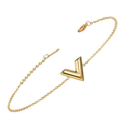 Collier Avec Pendentif De Marque Avec La Lettre V Tendance Pour Femme, Sautoir En Acier Inoxydable, Bijoux Et Accessoire De Mode, Couleur Or, Chaîne De Cou, Parure Avec Pendent D'initiale