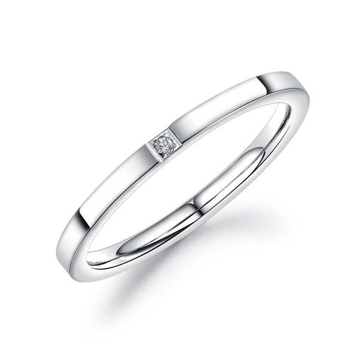 Ramos-Bagues En Acier Inoxydable Pour Femmes Et Filles, Matiques En Pierre De Cone Cubique Blanche, Matiques En Or Rose Chimoffice, Bijoux Contre-Indiqués, 2mm