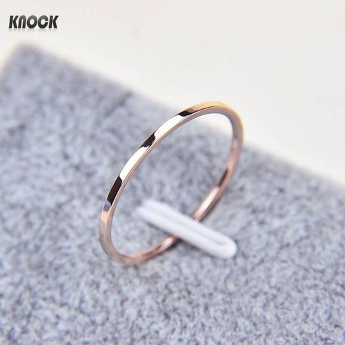 Bague De Mariage En Acier Ramos Pour Personnes Âgées, Simple, Mince, Anti-Allergie, Lisse, Or, Blanc, Noir, Couples, Mode Homme Et Femme, 1.2mm