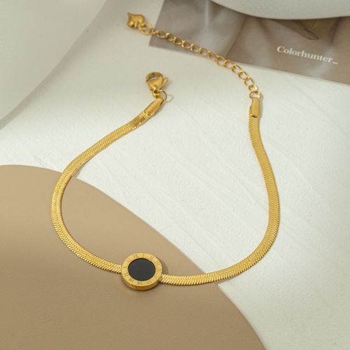 Bijoux Fins En Acier Inoxydable 316l, Nouvelle Mode, Incrustés Dans Des Coquillages Naturels, Écriture Romaine, Chaîne De Cheville Pour Femmes
