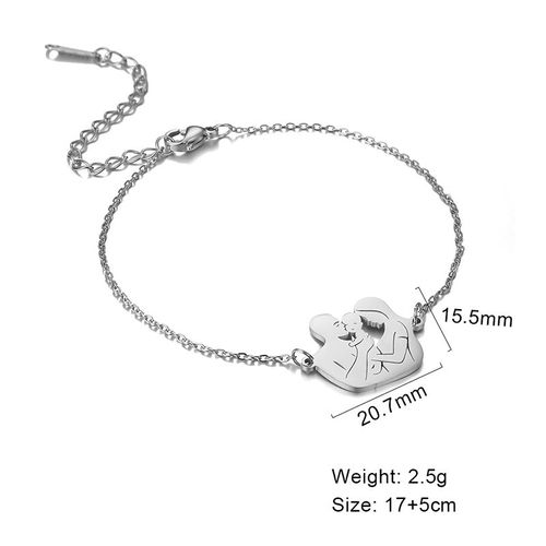 Unift Bracelet Avec Lettres Pour Maman Et Fils, Chaîne En Acier Inoxydable, À La Mode, Pour Maman, Fille, Famille, Amour, Bijoux, Cadeau Pour Mère