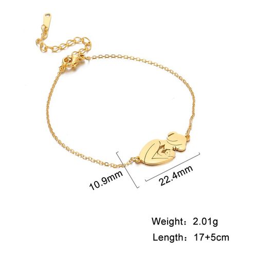 Unift Bracelet Avec Lettres Pour Maman Et Fils, Chaîne En Acier Inoxydable, À La Mode, Pour Maman, Fille, Famille, Amour, Bijoux, Cadeau Pour Mère