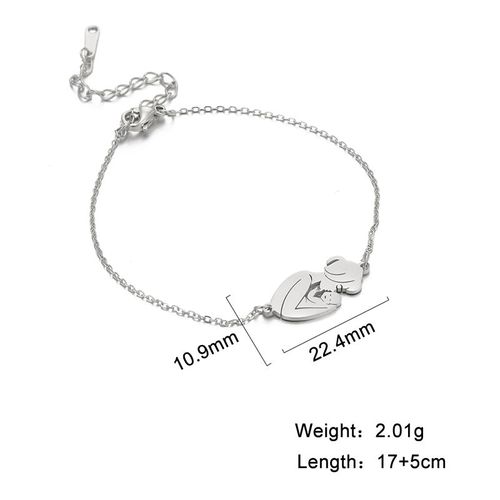 Unift Bracelet Avec Lettres Pour Maman Et Fils, Chaîne En Acier Inoxydable, À La Mode, Pour Maman, Fille, Famille, Amour, Bijoux, Cadeau Pour Mère