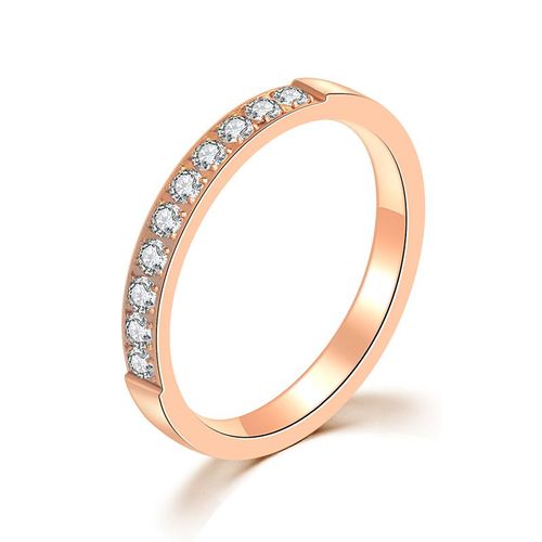Bagues En Acier Inoxydable De Haute Qualité Pour Hommes Et Femmes, Bijoux De Mariage, Couleurs Or Rose, Aaa, Contre-Indiqué, Cadeau Leon, Ne Se Décolore Pas