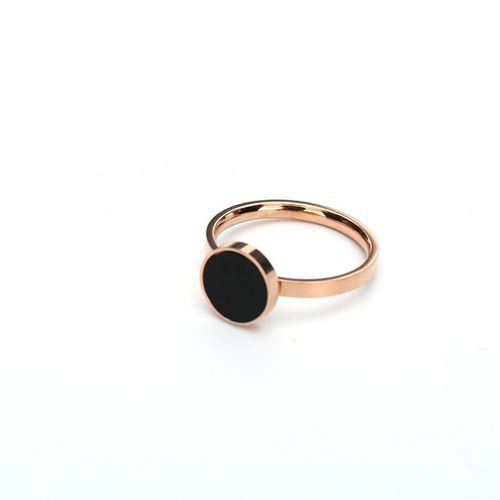 Chimadvocate-Bague En Acier Inoxydable Pour Femme Et Fille, Bijou En Pierre Acrylique Noire, Style Ouvrier, 5/14mm, Sion L