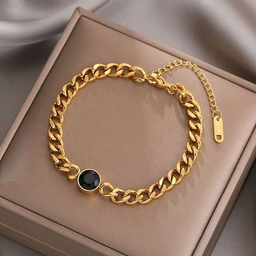 Bracelet À Breloques En Acier Inoxydable Pour Dames, Bijoux De Luxe, Couleur Or Acrylique, Cadeau Pour Fille, Mode, 2022