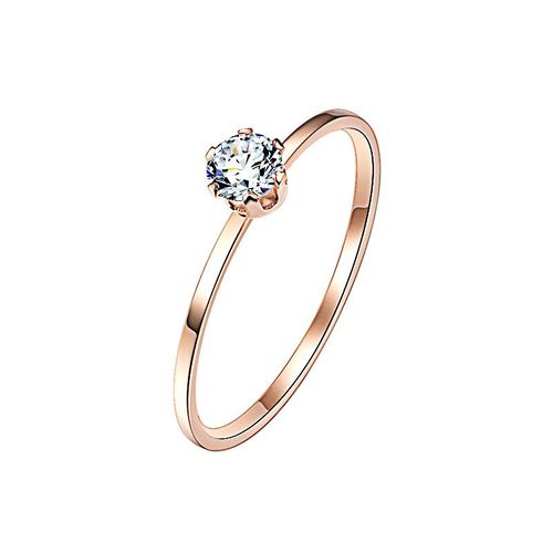 Bague Fine Unique En Titane Et Acier Incrusté De Matériau Transparent Noir À La Mode, Bague Tendance Pour Femmes, Cadeau De Bijoux