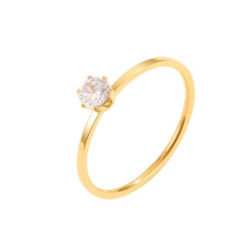 Bague En Cristal Cz Pour Femme, Bijoux Fins, Acier Titfil Im, Or Rose, Matiques De Couple, Amour, Mariage, Document
