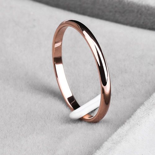 Bague Simple En Or Rose Pour Hommes Et Femmes, Bague De Mariage Pour Couple, Mode Exclusive, Haute Qualité, Vente En Gros, 4mm