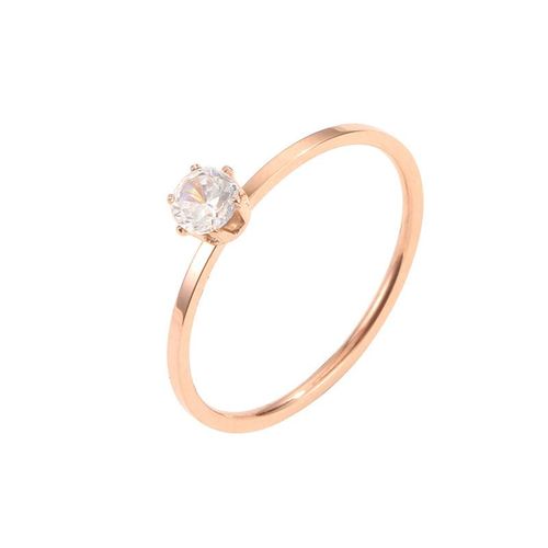Bague En Cristal Cz Pour Femme, Bijoux Fins, Acier Titfil Im, Or Rose, Matiques De Couple, Amour, Mariage, Document