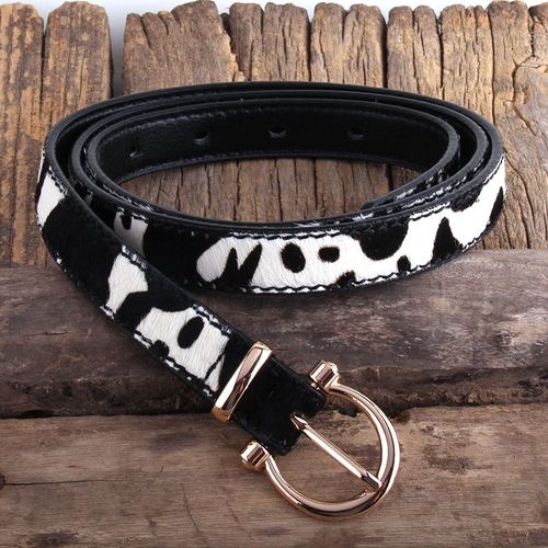 Rh Fashion ? Boucle Ardillon De Ceinture En Cuir De Cheval Pour Femme, Accessoire Cadeau, 2cm, Rose, Léopard
