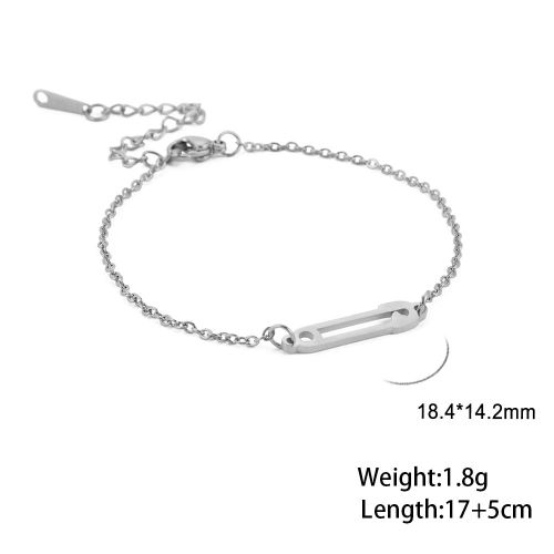 Bracelet À Broches En Acier Inoxydable Pour Femmes, Chaîne À Maillons, Trombone Couleur Or, Épingle De Sécurité, Accessoires Bijoux Minimalistes À La Mode