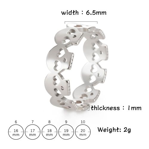 Unift Bagues Tête De Mort En Acier Inoxydable Pour Hommes Et Femmes, Bijoux Gothiques, Grunge, Punk, Document Noir, Accessoires De Doigt, Cadeau D'halloween