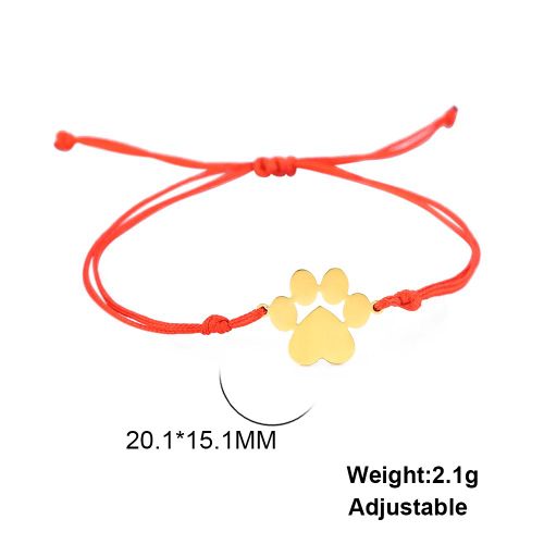 Unift Chat Chien Ours Patte Charme Chanceux Chaîne Bracelet Rouge Corde Bracelets Pour Femmes Hommes Couples À La Main 2023 Tendance Bijoux De Mode