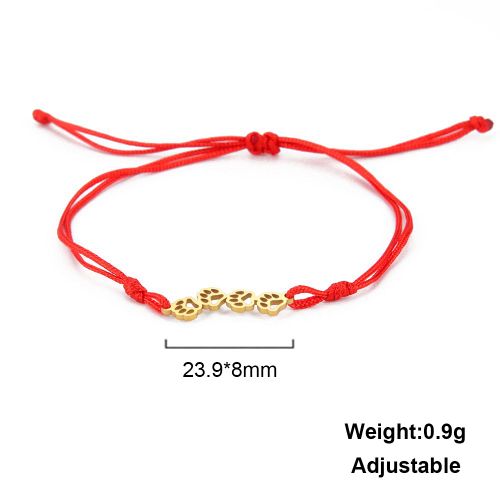 Unift Chat Chien Ours Patte Charme Chanceux Chaîne Bracelet Rouge Corde Bracelets Pour Femmes Hommes Couples À La Main 2023 Tendance Bijoux De Mode