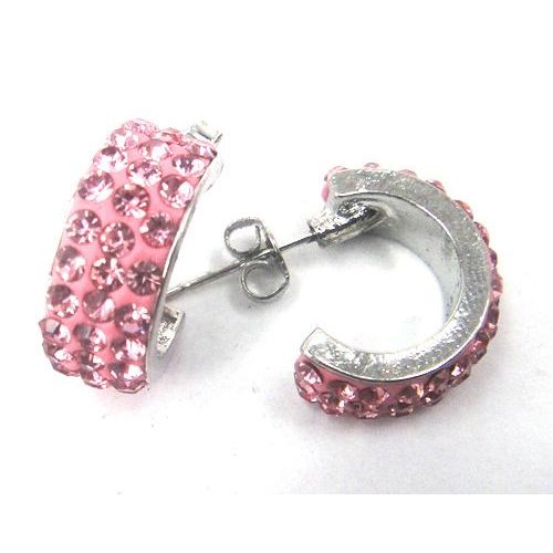 Boucles D'oreilles En Argile Et Cristal Pour Femmes, 5 Couleurs Au Choix, Plaqué Rhodium, Livraison Gratuite