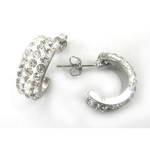 Boucles D'oreilles En Argile Et Cristal Pour Femmes, 5 Couleurs Au Choix, Plaqué Rhodium, Livraison Gratuite
