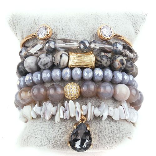 Dropsunshine-Bracelets En Perles Bohèmes Pour Femmes, Ensembles De Bracelets Multi-Empilés, Bijoux Boho, Cadeau À La Mode, 6 Pièces