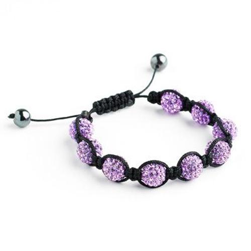 Bracelet En Billes De Cristal Disco Pour Femmes, Nouvelle Collection, 10mm, Tissé, Magnétite, Macramé, Argile