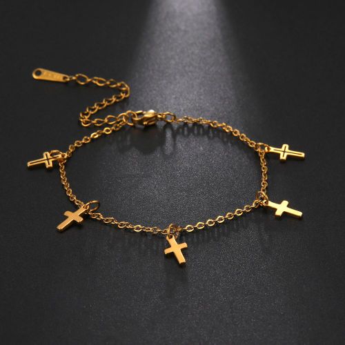 Unift Bracelet À Breloques En Forme De C¿Ur Et De Lune Pour Femme, Bijoux Tendance, Plaqué Or, En Acier Inoxydable, Cadeau, Vente En Gros