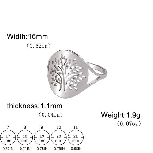 Unift Bagues Arbre De Vie Pour Hommes Et Femmes, Acier Inoxydable, Bague Arbre Du Cuir Chevelu, Amulette Viking Vintage, Bijoux De Fête, Cadeau D'anniversaire