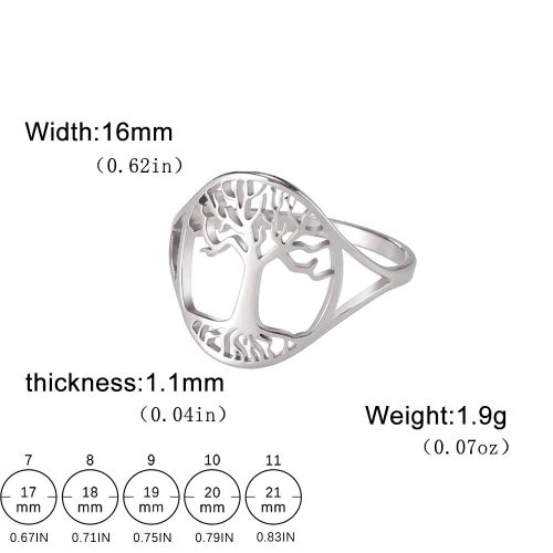 Unift Bagues Arbre De Vie Pour Hommes Et Femmes, Acier Inoxydable, Bague Arbre Du Cuir Chevelu, Amulette Viking Vintage, Bijoux De Fête, Cadeau D'anniversaire