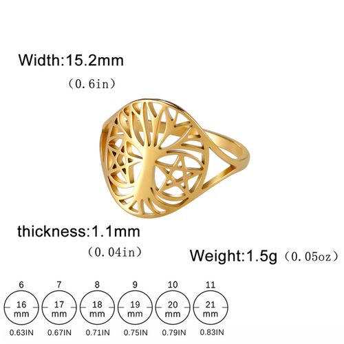 Unift Bagues Arbre De Vie Pour Hommes Et Femmes, Acier Inoxydable, Bague Arbre Du Cuir Chevelu, Amulette Viking Vintage, Bijoux De Fête, Cadeau D'anniversaire