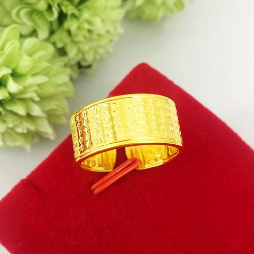 Bague En Cuivre Doré Vintage Pour Hommes, Grandes Matiques Larges, Bijoux Bouddhistes, Bénédiction Tibétaine, Bijoux Indiens, Cadeaux