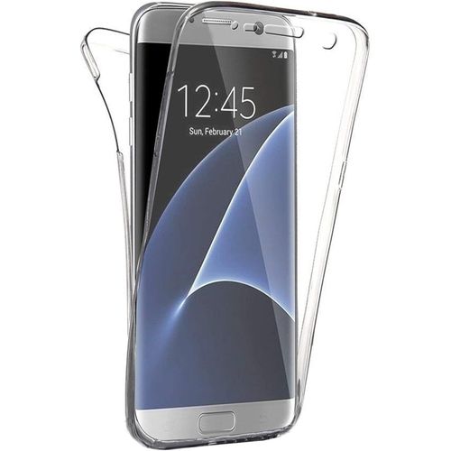 Coque Compatible Samsung Galaxy S7 Edge Intégrale Et Transparente. Coque Silicone 360 Degres, Housse Étui Gel Silicone Premium