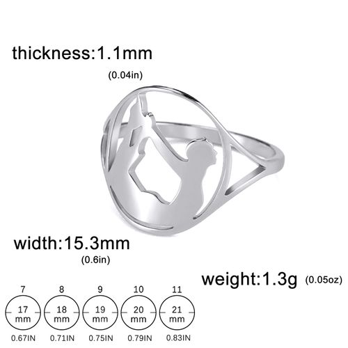 Unift Bagues De Yoga En Acier Inoxydable Pour Femme Et Fille, Pose Indienne, Bijoux Spirituels, Accessoires À La Mode, Cadeau Pour Danseuse Et Bug Astique