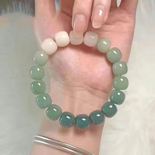 Bodhi-Bracelet Perlé En Résine Colorée Pour Femme, Breloque En Pierre Naturelle, Bijou De Yoga, Bénédictions, Méditation