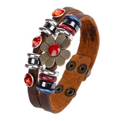 Bracelets Vintage Boho Gitane Hippie Punk Beige, Cordon Enroulé En Cuir Noir Marron Perles En Bois, Empiler Bracelets Pour Hommes, Bijoux De Poignet