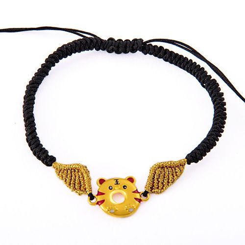Bracelets Ajustables En Ulde Tigre Pour Couple, Bijoux De Mariage Chinois, Bracelet Mignon, Rouge, Noir, Hommes, Femmes, Enfants